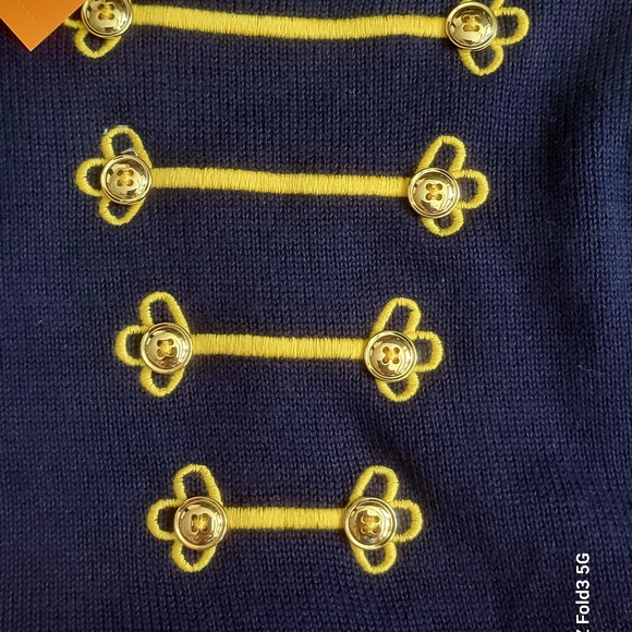 ♥️NWT♥️ GYMBOREE Girls' Navy & Red Tulle Dress with Gold Key Details - Picture 5 of 7